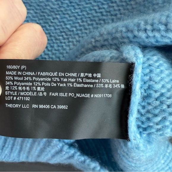 Theory Fair Isle Sweater, NWOT - Picture 4 of 7